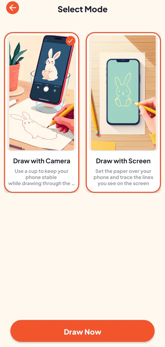 Choose drawing mode